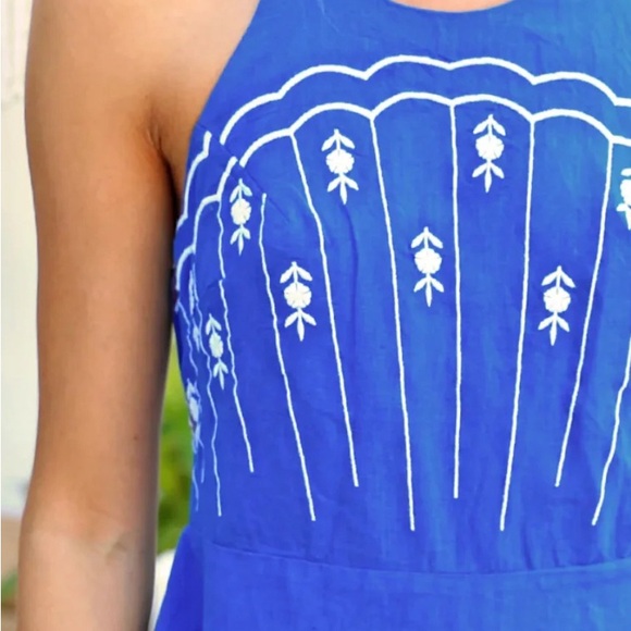 NWT Greylin Melissa Embroidered Halter Midi Dress - Picture 4 of 8